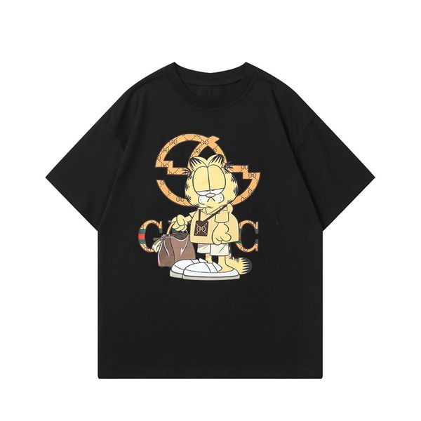 

summer new men's t-shirt fashion trend designer european and american style printed personality hundred match young charm internet cele, White;black