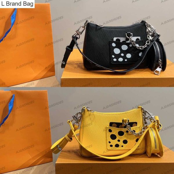 

l brand bag yayoi kusama women luxurys designers bags marellini totes purses crossbody designer bag vintage designer handbags, Black