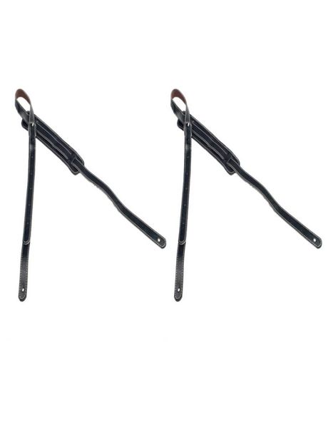 

naomi 2pcs electric guitar strap leather black adjustable shoulder strap for guitar bass guitar parts accessories new1998523
