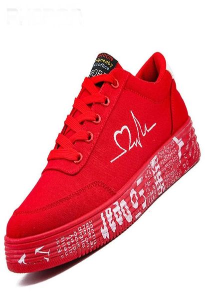 

fashion women vulcanized shoes sneakers ladies laceup casual shoes breathable canvas lover shoes graffiti flat zapatos hombe y0903973648, Black