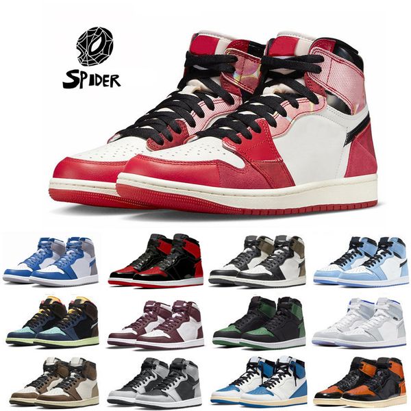 

1 spider-verse 1s mens basketball shoes spider verse bred patent lost found starfish true blue dark mocha lucky green men women trainers spo