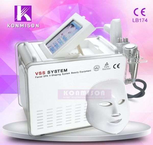 

2017 5 in 1 no needle mesotherapy machine with ice cooling for skin tightening rf derma pen needle gun led facial mask1425705