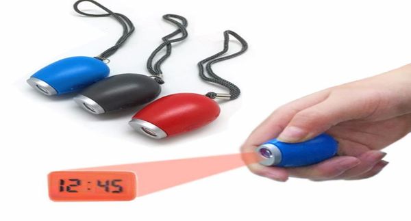 

keychains portable clocks with key chain ring mini led clock time projection digital watch night lightkeychains keychainskeychains3352548, Silver