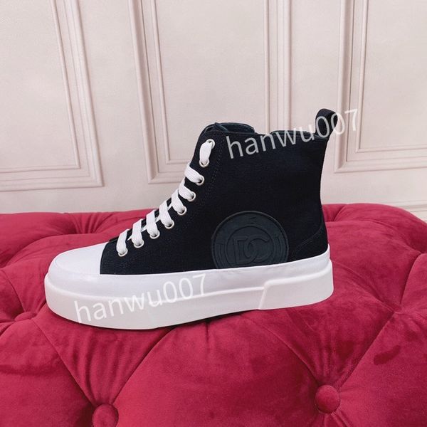 

2023 new designer sneakers calfskin casual shoes leather trainers all-match stylist sneaker leisure shoe platform lace-up, Black