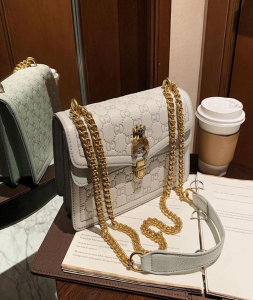 

daily bagins niche bag female 2021 korean style new embossed small square bag female bag trendy western style chain crossbody8906545
