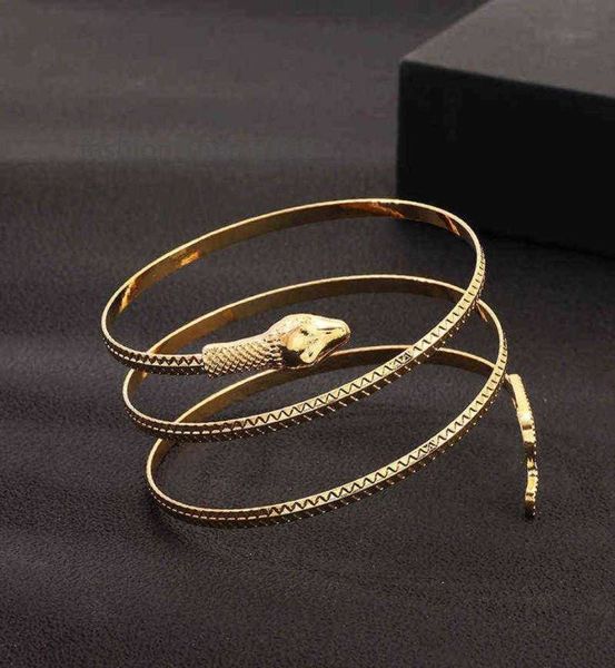

gold punk fashion coiled snake spiral upper arm cuff armlet armband bangle bracelet men jewelry for women crystal bracelets7081091, Black