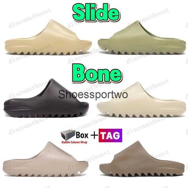 

yeezzys designer slippers kw men woman slider foam runner vermillion mineral blue onyx pure sandals slide slipper ochre bone resin desert ar, Black