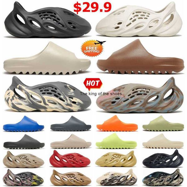 

designer sandals slippers foam runners slides mens vermillion mineral blue onyx ararat sliders pure bone ochre resin desert sand women slipp, Black
