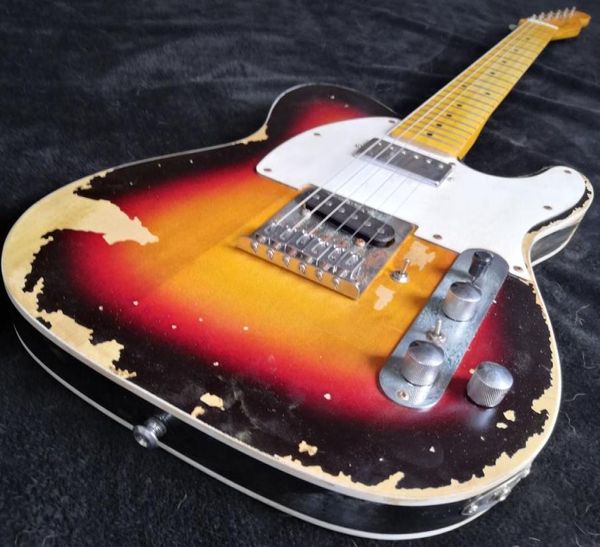 

rare master built andy summers tribute heavy relic vintage sunburst tele tl electric guitar active wires boost tuner h switch to 9581974