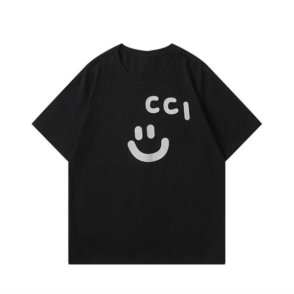 

summer new men's t-shirt fashion trend designer european and american style printed personality hundred match young charm internet cele, White;black