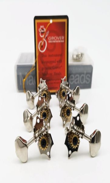 

1 set grover vintage guitar machine heads tuners gold and chrome tuning pegs3871340