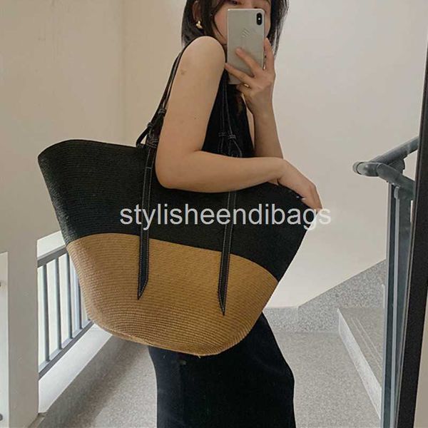 

stylisheendibags stuff sacks new large capacity beach shopping bags luxury designer rattan woven shoulder bag women handmade straw handbags