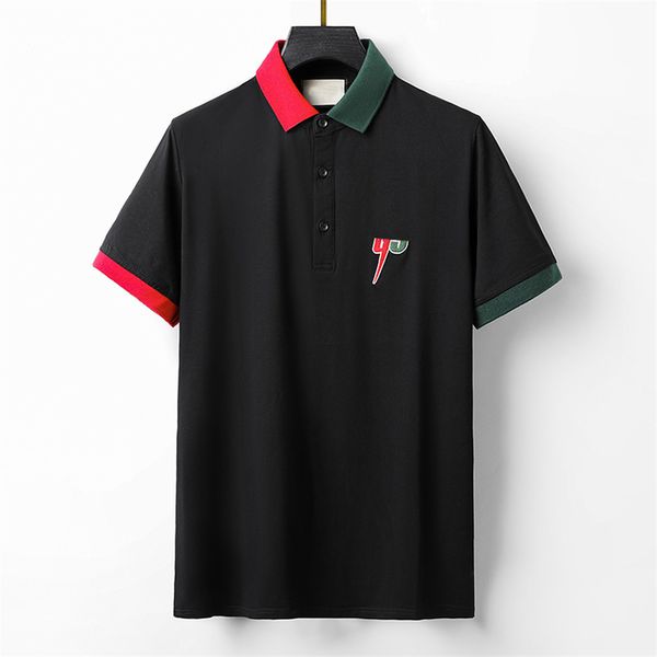 

men's polos summer luxury designer brand men's polo t shirt polo fashion tees breathable short sleeve lapel casual pure cotton clo, White;black