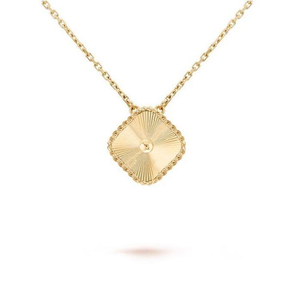 

luxury brand van clover pendant necklace classic women 18k gold jewelry for gift, Silver