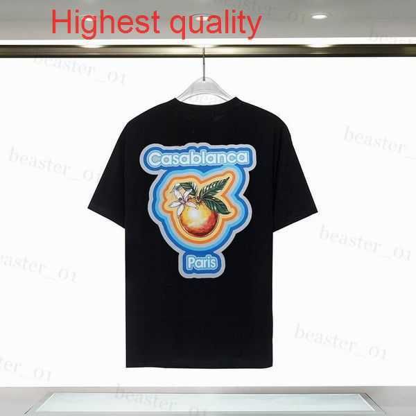 

casablanc shirt 23ss designer t shirts print mens casual womens loose silk casa blacnca short sleeves luxury casablacncat-shirt tees 2 it07, White;black