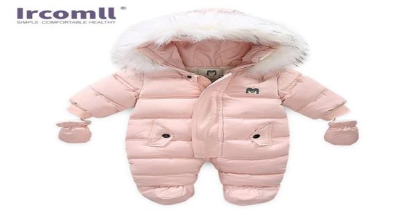 

ircomll thick warm infant baby jumpsuit hooded inside fleece boy girl winter autumn overalls children outerwear kids snowsuit t2006686994, Blue;gray