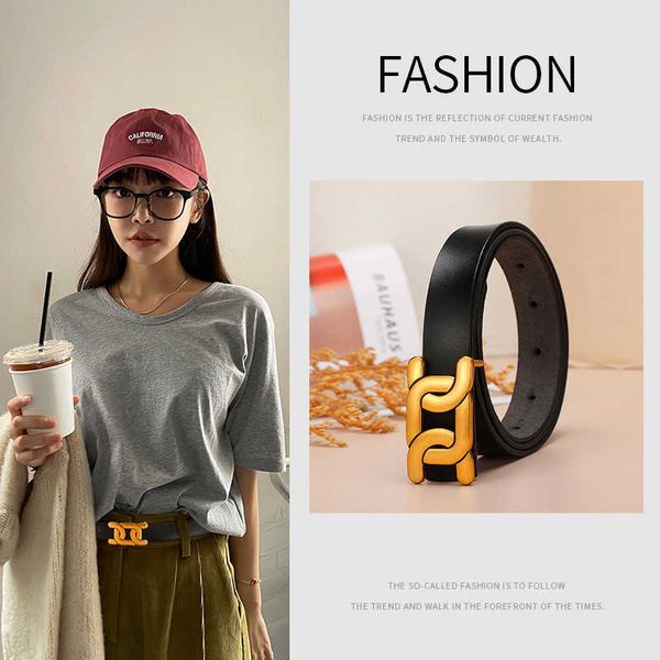 

belts suspenders belt button cow leather korean version simple and versatile decorative high-grade women's belt, Black;brown