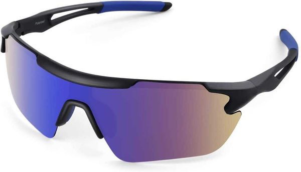 

beacool polarized sports sunglasses for men women youth baseball cycling running driving fishing golf tac glasses uv400, White;black