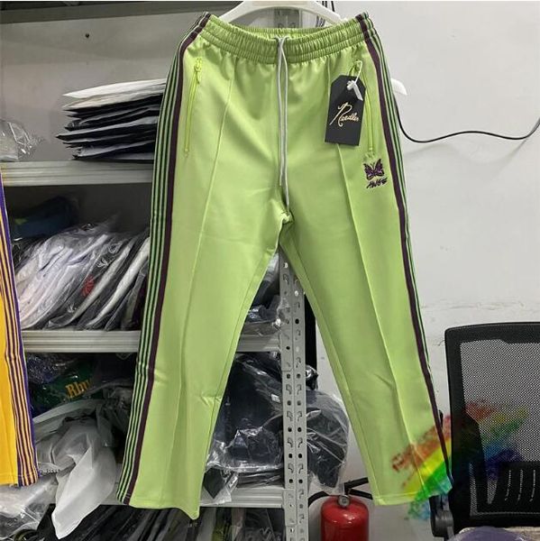 

2023ss pants men women 1 quality embroidered track pants brown green stripe trousers, Black