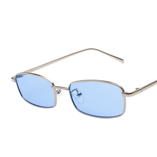 

designer retro sunglasses for men women square-shaped lens fashionable metal frame glasses, for traveling pgenic disco 10 colors, White;black