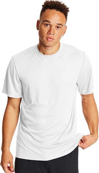 

hanes sport men's set cool dri moisture wicking high performance t-shirt pack dm9i ohyc, White;black