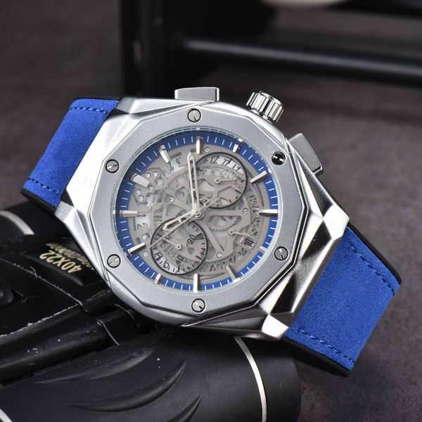 

latest luxury fashion men's skeleton watch 116557 skeleton dial quartz movement business fashion watch elegant silver cool sports watch, Slivery;brown