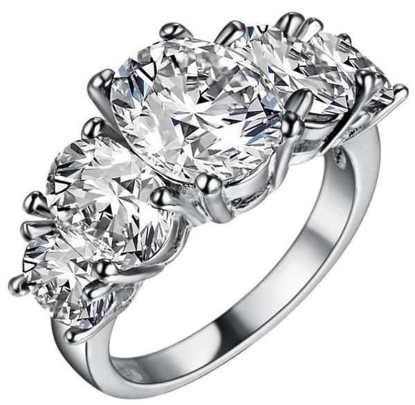 

925 sterling silver ring diamond ring five stone ring0124587256