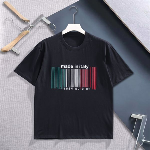 

summer new men's t-shirt high-end printed geometric pattern round neck short sleeve t-shirt elite white-collar workers love handsome su, White;black