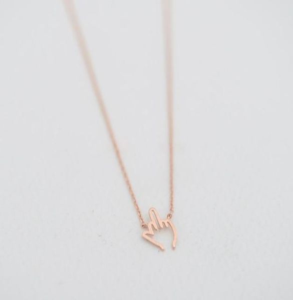 

fashionable finger pendant necklaces uncivilized gestures middle finger pendant necklaces originality style necklaces first gift f8212312, Silver