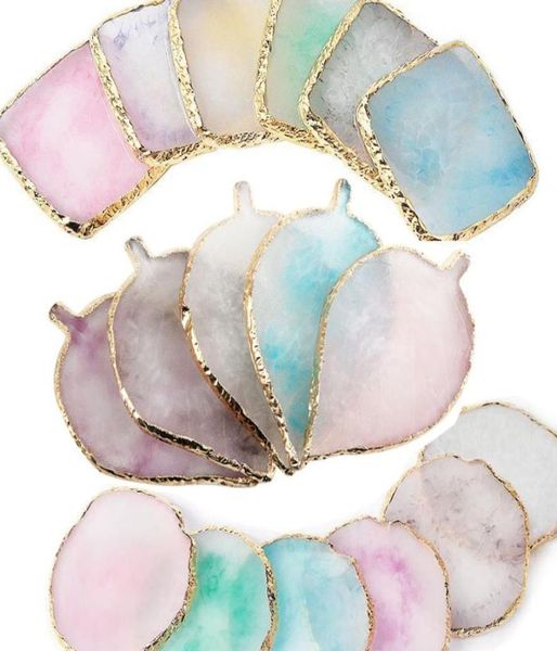 

natural resin agate nail art display shelf board nail color paint palette holder drawing for manicure mixing display tools4920958