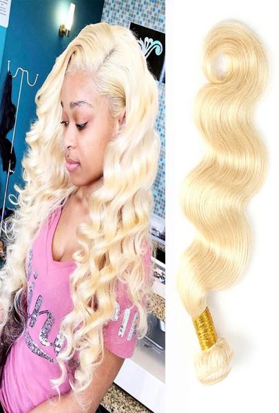 

malaysian virgin hair double wefts body wave blonde of 613 color 1 piece one lot one bundle 1032inch4407301, Black