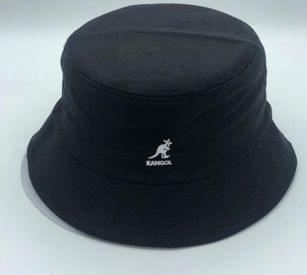 

2022 kangaroo fisherman visor basin hat fashion wild cotton fabric bucket hat super fire men and women flatclothhat8073820, Blue;gray