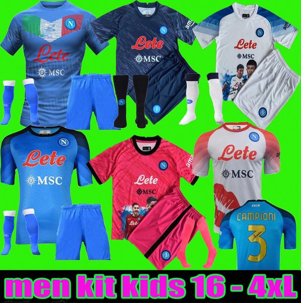 

22 23 24 napoli osimhen soccer jerseys kvaratskhelia lozano anguissa naples football shirt politano maglia mertens maradona 2023 campioni me, Black