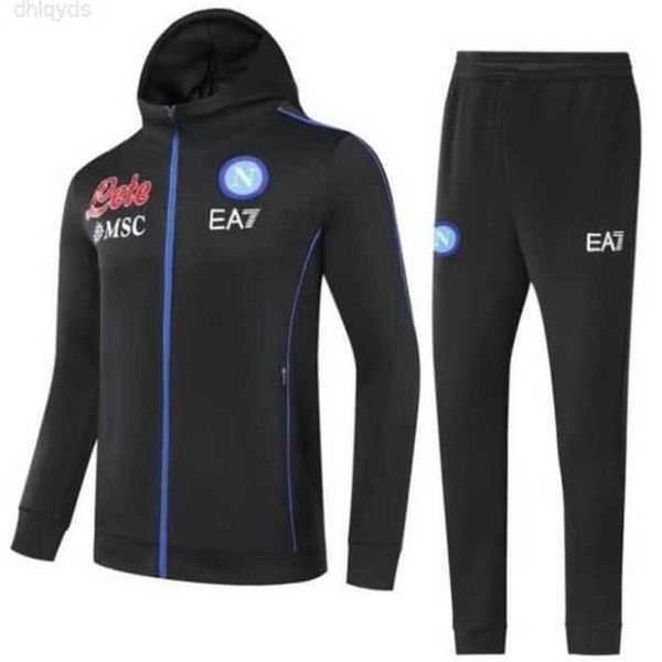 

training 2021 jacket soccer suit 21 22 men kids football tracksuit mertens koulibaly long zipper sportswear set 2kr0m k2op vjs7, Gray