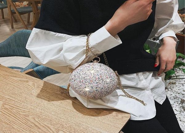 

chain bags woman handbag shoulder bag purse crystal ball party glitter cross body female birthday gifts for girls shining design w6774826