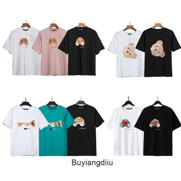 

men's t shirts designer pa t shirt luxury tees print palms t shirts mens womens angles short sleeve casual crew neck clothing clothes, White;black