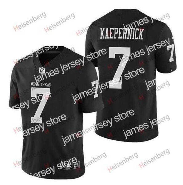 

american college football wear ncaa imwithkap 7 colin kaepernick jersey i m with kap mens football jerseys black white