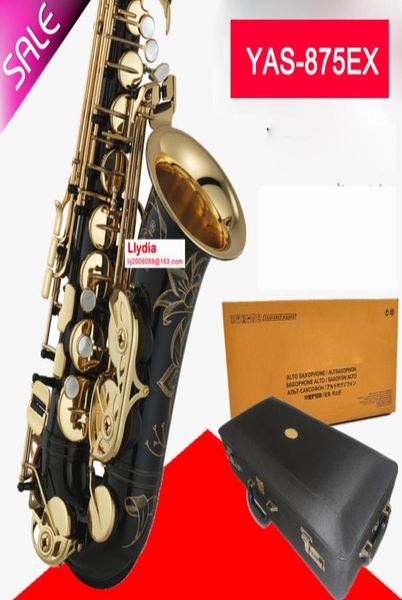 

original japan saxophone alto yas 875ex professional black gold key sax custom series saxophone nickel with mouthpiece reeds neck 7755155