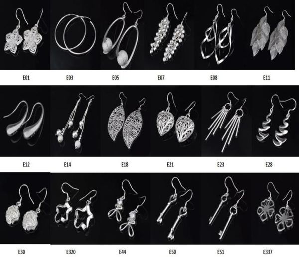 

fashion jewelry manufacturer mixed 50 pcs a lot earrings 925 sterling silver jewelry factory fashion shine earrings 12717189274