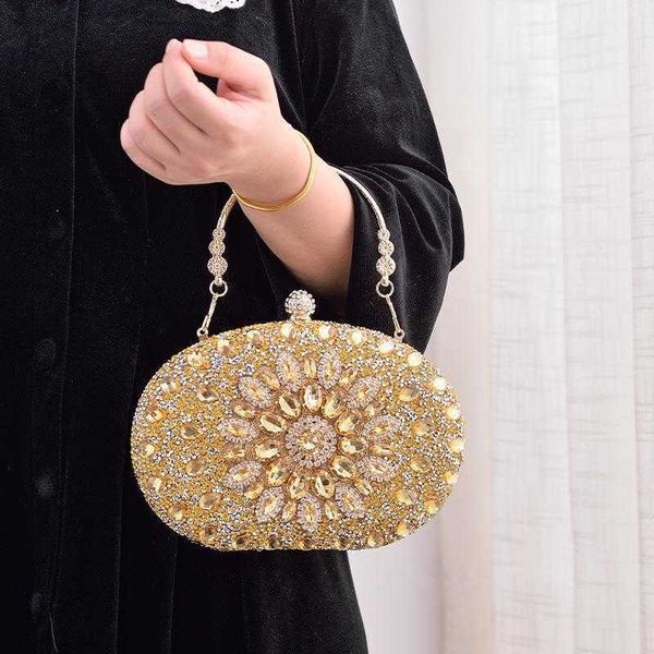 

fashion banquet clutch all match dress evening bag diamond sunflower dinner women