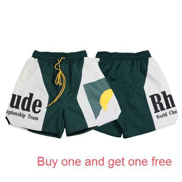 

2023 rhudes men shorts women designer summer fashion quick drying high1 quality streetwear casual sportswear mens short pants 10 gacc, White;black