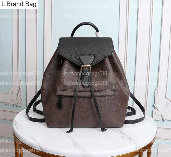 

l brand bag luxurys designer bag montsouris bb backpack womens empreinte embossed leather backpack with vintage buckle m45205 m45410 qn4q, Black