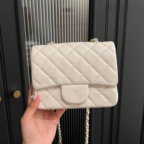 

caviar women mini classic shoulder bag leather quilted gold silver hardware vintage crossbody designer bag coin purse evening cute clutch ke