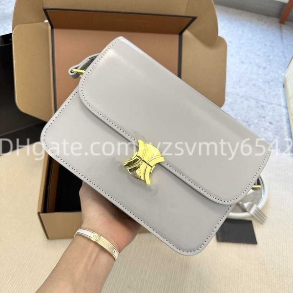

genuine leather teen triomphe shoulder bag famous women's men tote flap crossbody bags luxury designer woman fashion evening camera cas, Black