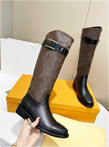 

2023 designer paris territory flat high ranger boots iconic branded women ankle boot laureate platform desert calfskin chunky martin winter, Black