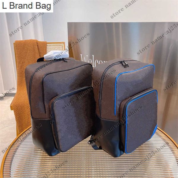 

l brand bag dean backpack m45867 designer canvas leather hobo duffle cross body bag versatility mens backpack satchels lapbag, Black
