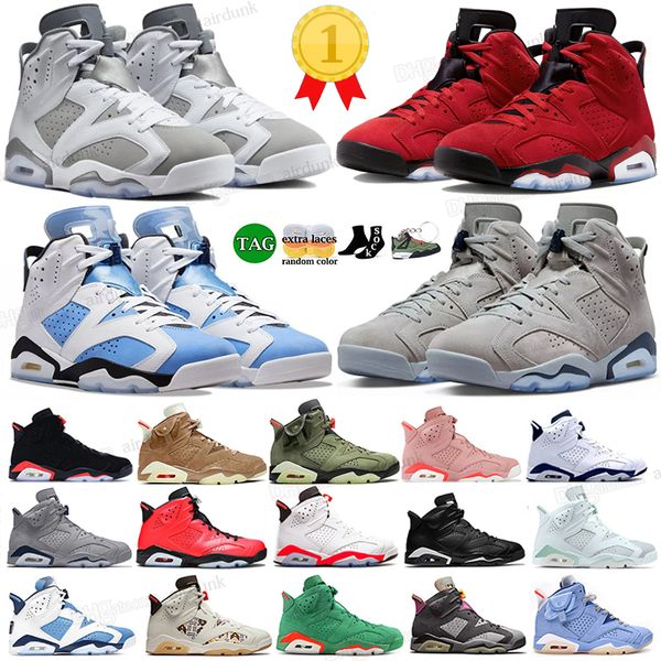 

Jumpman 6 Basketball Shoes for men women 6s Toro Red Oreo Midnight Navy UNC Cool Grey Georgetown Infrared white University Blue trainers outdoor sports sneakers 36-47, 21