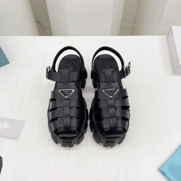 

vintage inverse triangle women's sandals white black chunky monolith foam rubber sandal ridged thick bottom platforms summer loafer clo