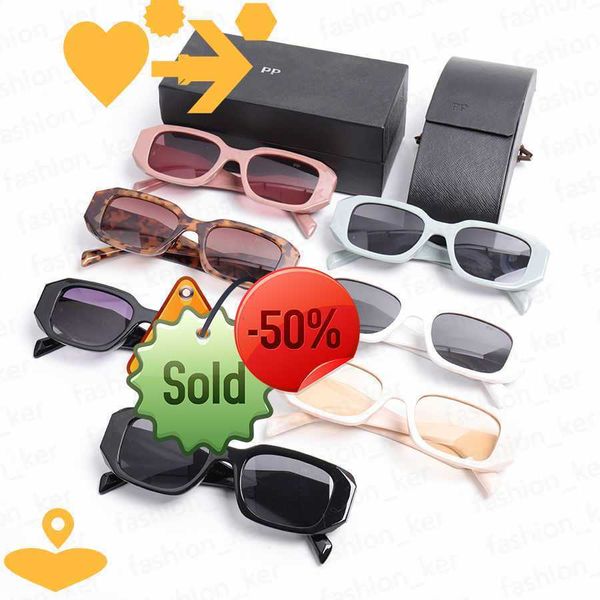 

pra2023fashion designer sunglasses goggle beach sun glasses for man woman 7 color optional good quality2323, White;black