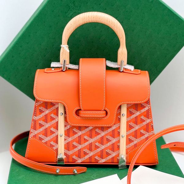 

7a designetr saigon bag fashion women's clutch tote crossbody wooden handle shoulder bags luxurys handbags mens handle green bag with b